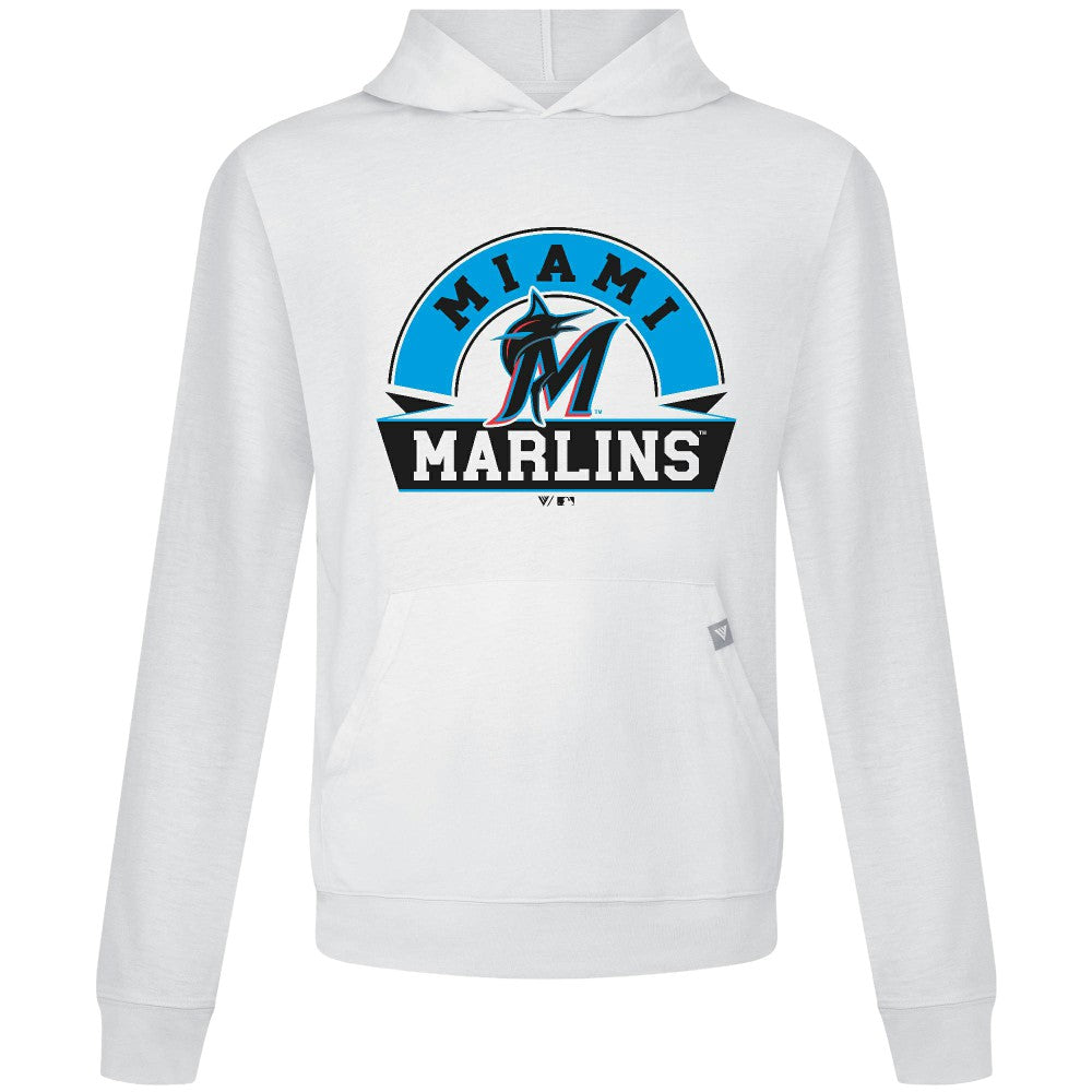 Miami Marlins Levelwear Relay Banner Arch Pullover Hoodie - MLB