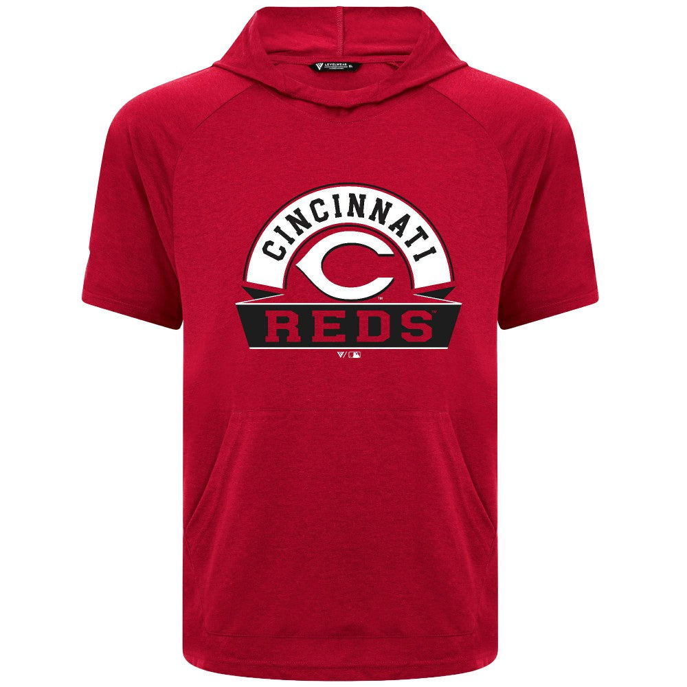 Cincinnati Reds Levelwear Phase Banner Arch Hoodie T-Shirt - MLB