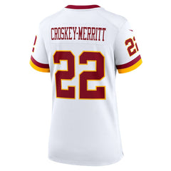 Jacory Croskey-Merritt Washington Commanders Women's Game Super Bowl Era Jersey White | Nike for Sale
