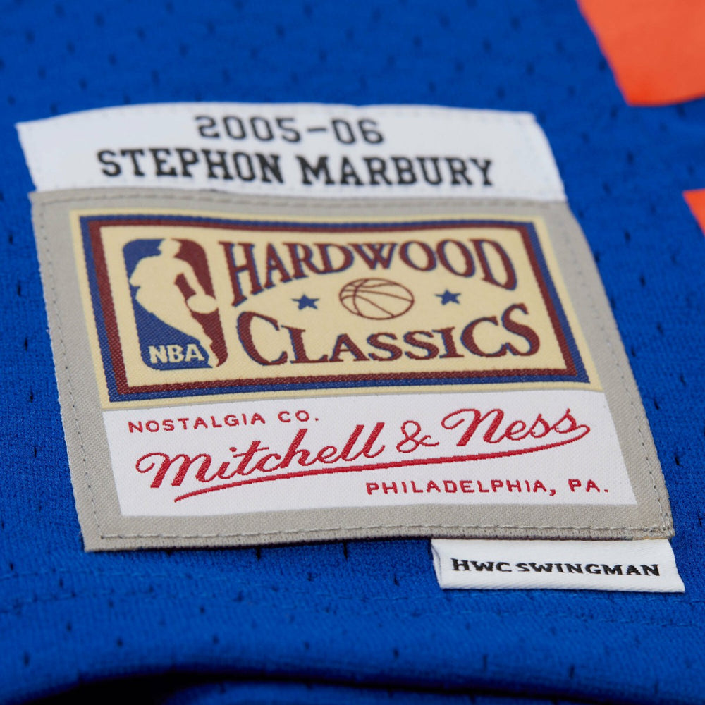 Stephon Marbury New York Knicks 2005/06 Hardwood Classics Swingman Jersey Blue - NBA