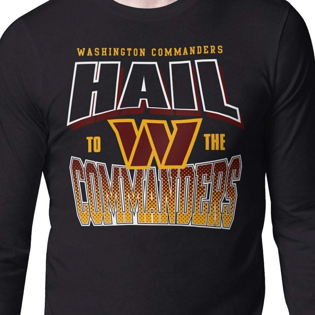 Washington Commanders Starter Comic Style Slogan Long Sleeve T-Shirt Black | NFL