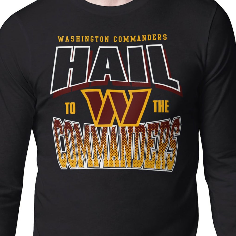Washington Commanders Starter Comic Style Slogan Long Sleeve T-Shirt Black | NFL