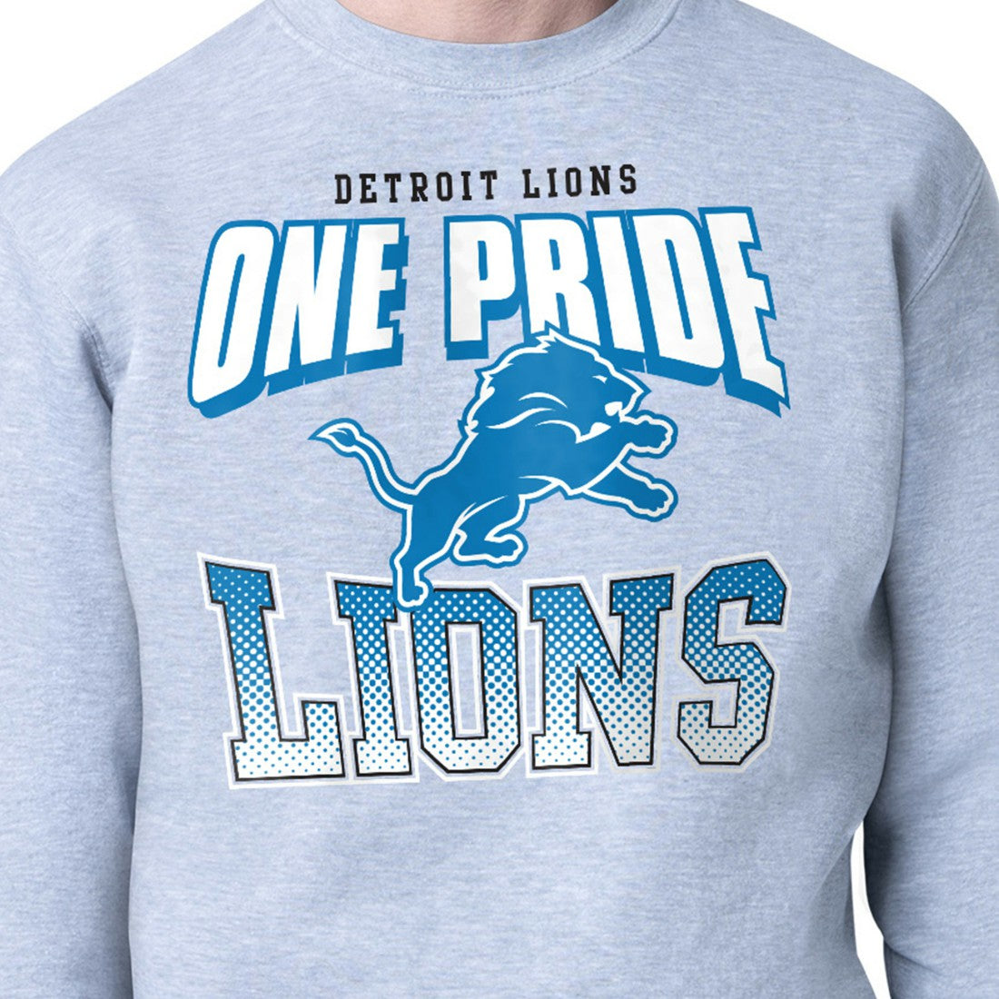 Detroit Lions Starter Comic Style Sweatshirt Gray | NFL
