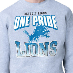Detroit Lions Starter Comic Style Sweatshirt Gray | NFL