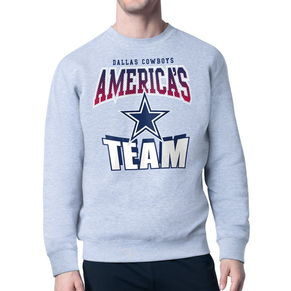 Dallas Cowboys Starter Comic Style Sweatshirt Gray | NFL