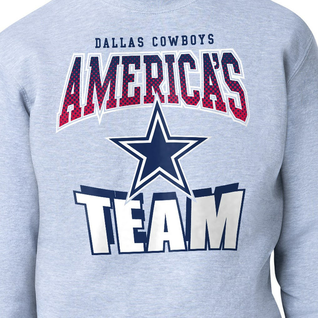 Dallas Cowboys Starter Comic Style Sweatshirt Gray | NFL