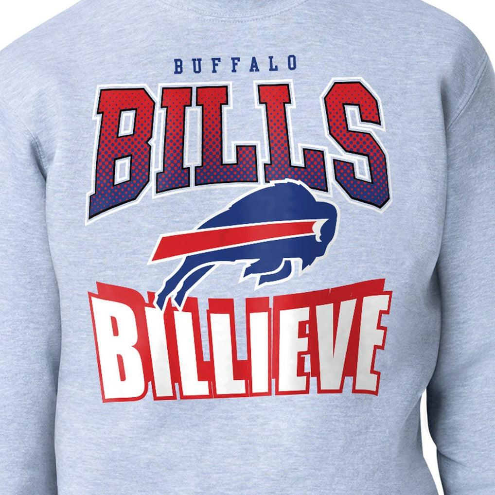 Buffalo Bills Starter Comic Style Sweatshirt Gray | NFL