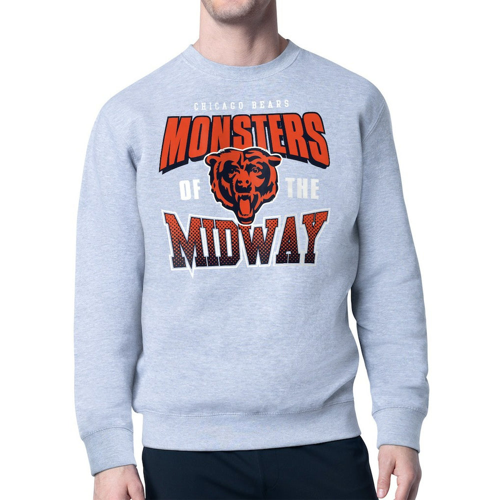 Chicago Bears Starter Comic Style Sweatshirt Gray | NFL