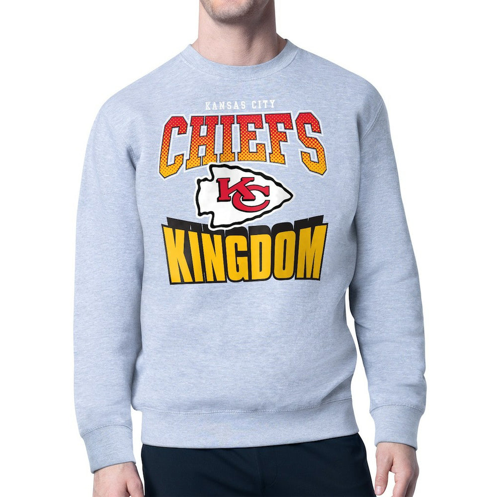 Kansas City Chiefs Starter Comic Style Sweatshirt Gray | NFL