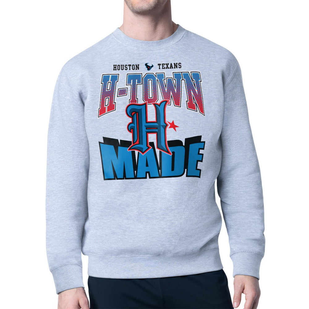 Houston Texans Starter Comic Style Sweatshirt Gray | NFL