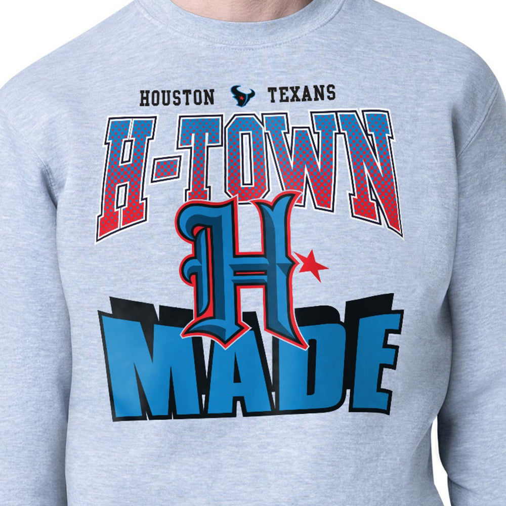 Houston Texans Starter Comic Style Sweatshirt Gray | NFL