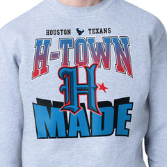 Houston Texans Starter Comic Style Sweatshirt Gray | NFL