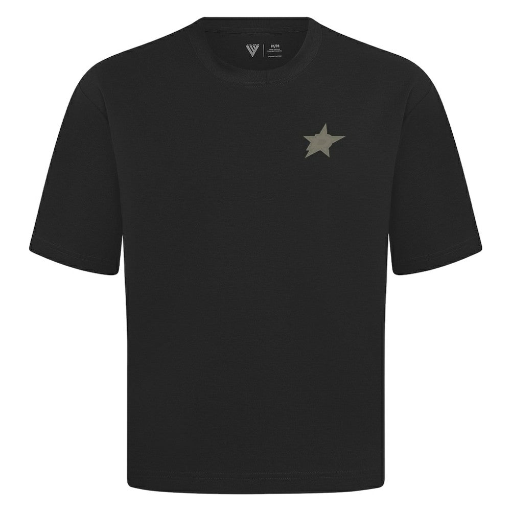 Dallas Stars Levelwear Copper Oversized Luxe Signature Knit T-Shirt - Black - NHL