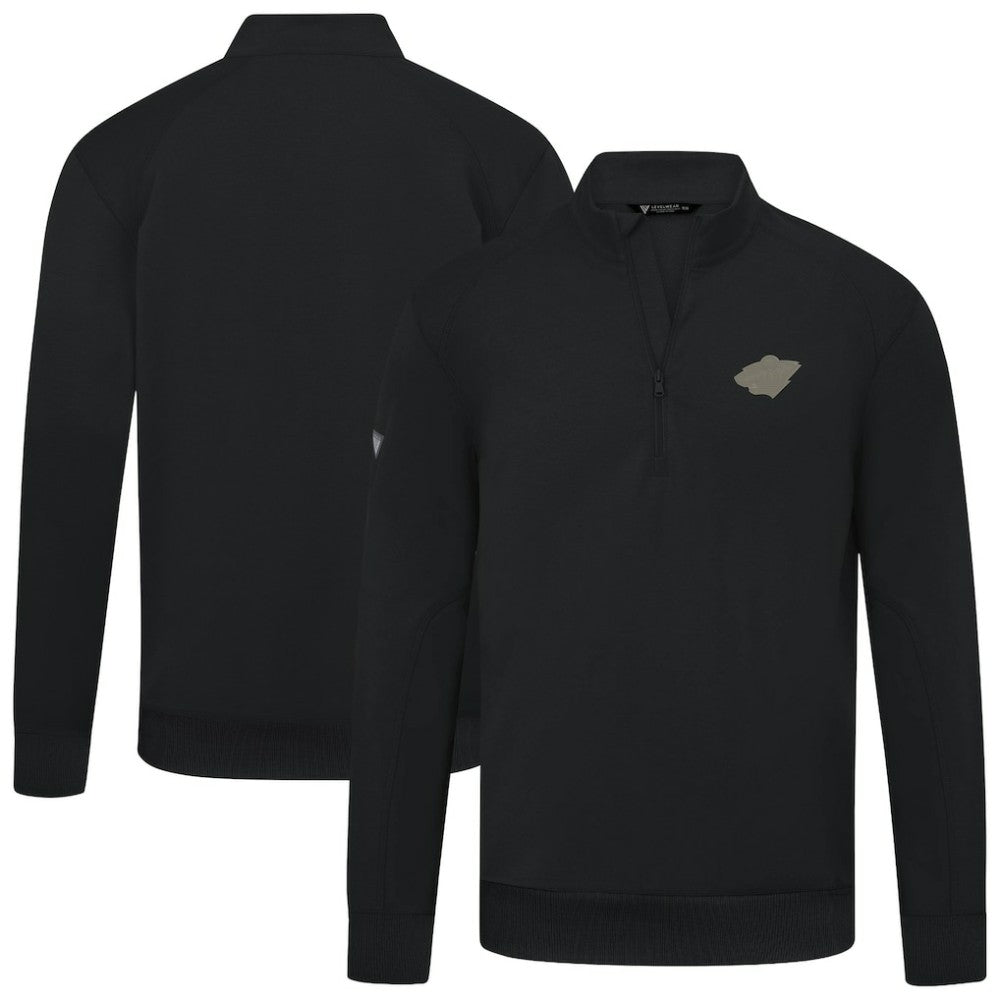 Minnesota Wild Levelwear Copper Upright Quarter-Zip Pullover - Black - NHL