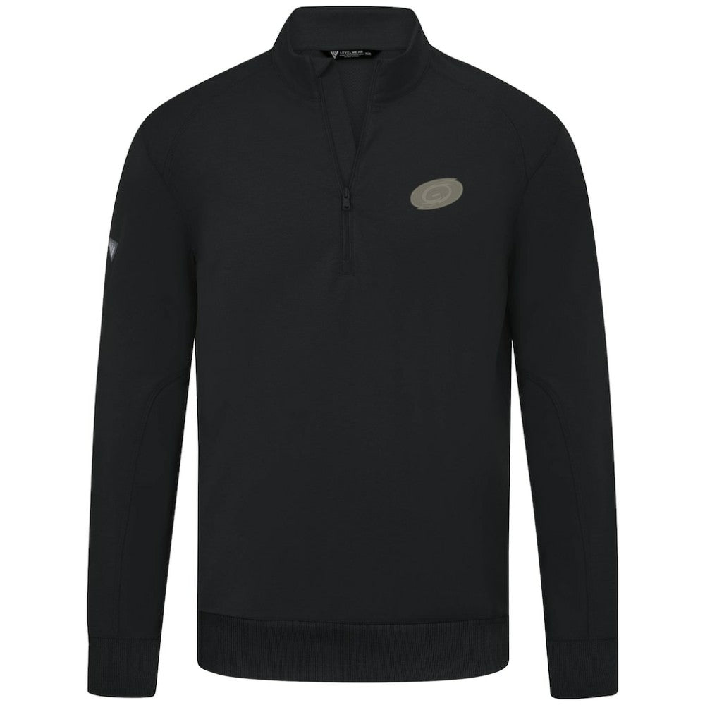 Carolina Hurricanes Levelwear Copper Upright Quarter-Zip Pullover - Black - NHL