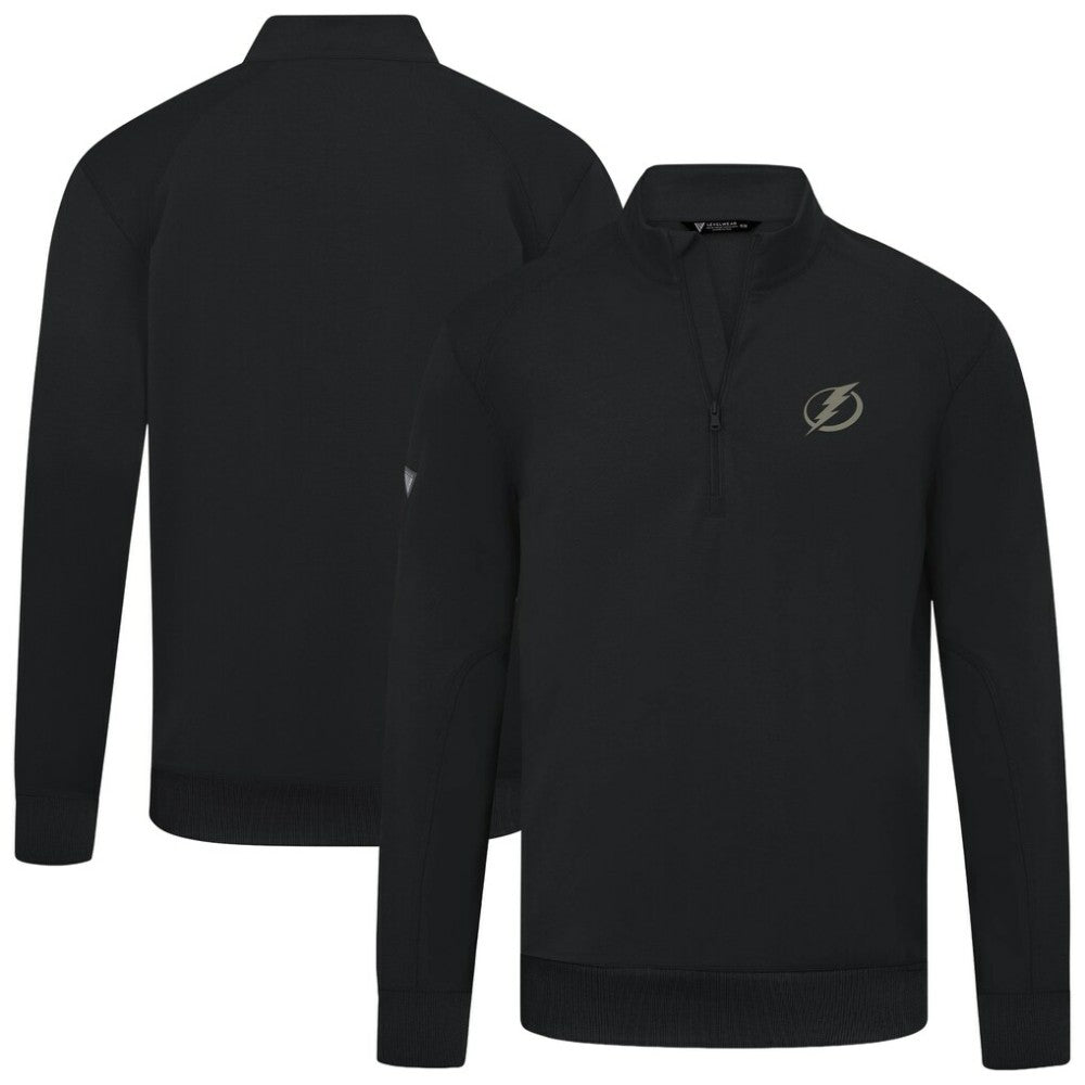 Tampa Bay Lightning Levelwear Copper Upright Quarter-Zip Pullover - Black - NHL