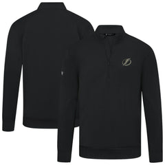 Tampa Bay Lightning Levelwear Copper Upright Quarter-Zip Pullover - Black - NHL