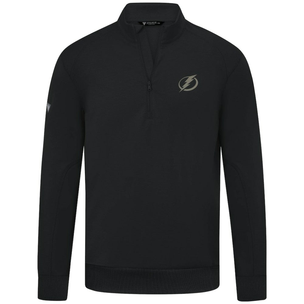 Tampa Bay Lightning Levelwear Copper Upright Quarter-Zip Pullover - Black - NHL