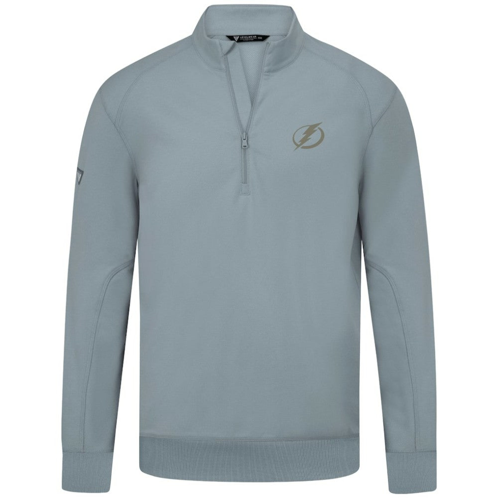 Tampa Bay Lightning Levelwear Copper Upright Quarter-Zip Pullover - Gray - NHL