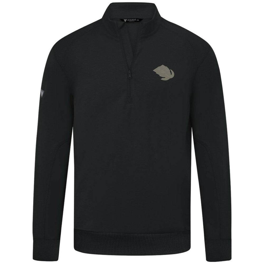 Utah Mammoth Levelwear Copper Upright Quarter-Zip Pullover - Black - NHL