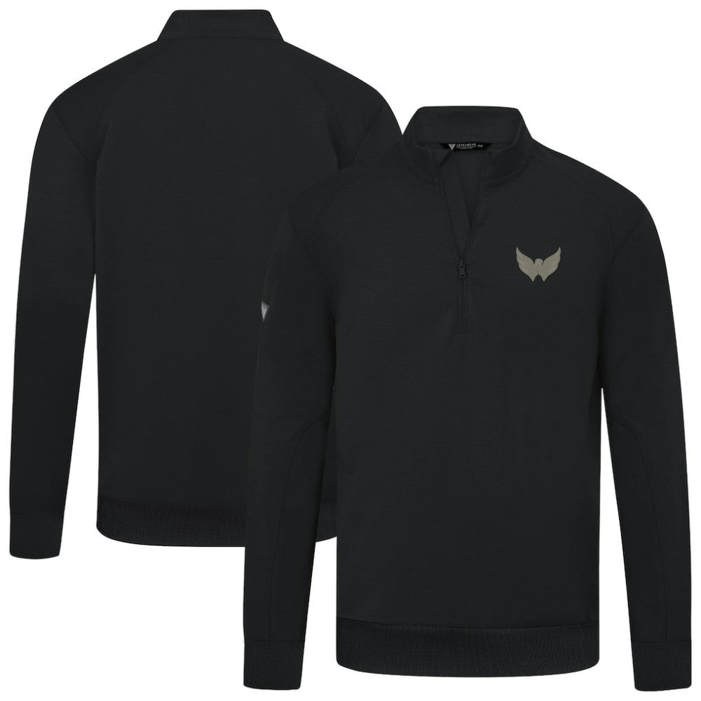 Washington Capitals Levelwear Copper Upright Quarter-Zip Pullover - Black - NHL
