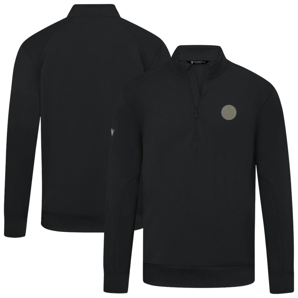 Edmonton Oilers Levelwear Copper Upright Quarter-Zip Pullover - Black - NHL