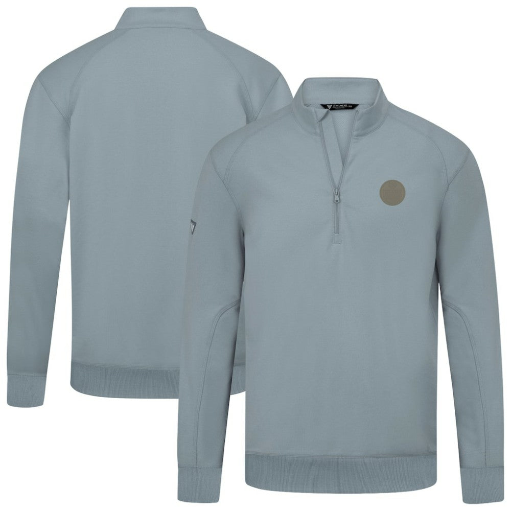 Edmonton Oilers Levelwear Copper Upright Quarter-Zip Pullover - Gray - NHL