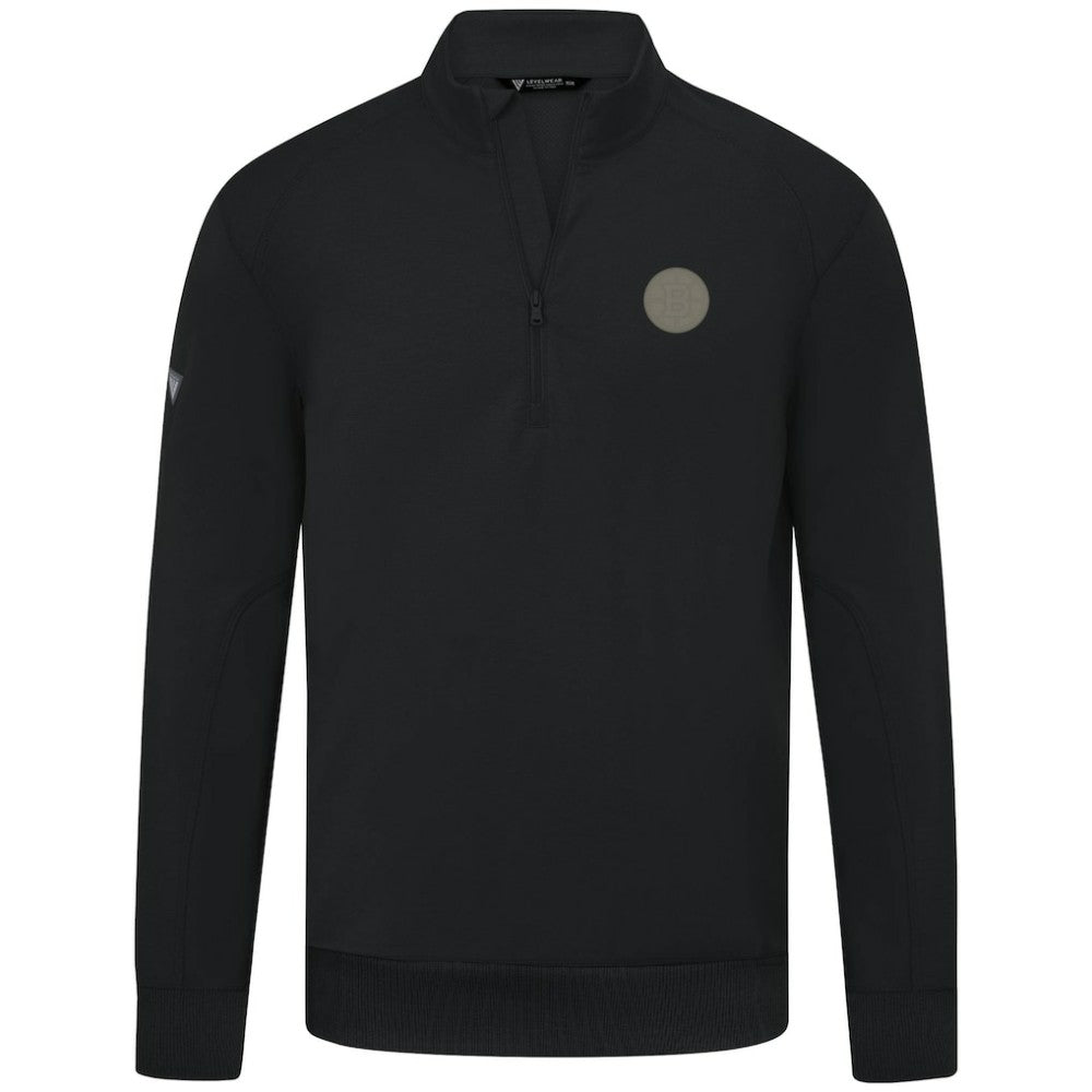 Boston Bruins Levelwear Copper Upright Quarter-Zip Pullover - Black - NHL