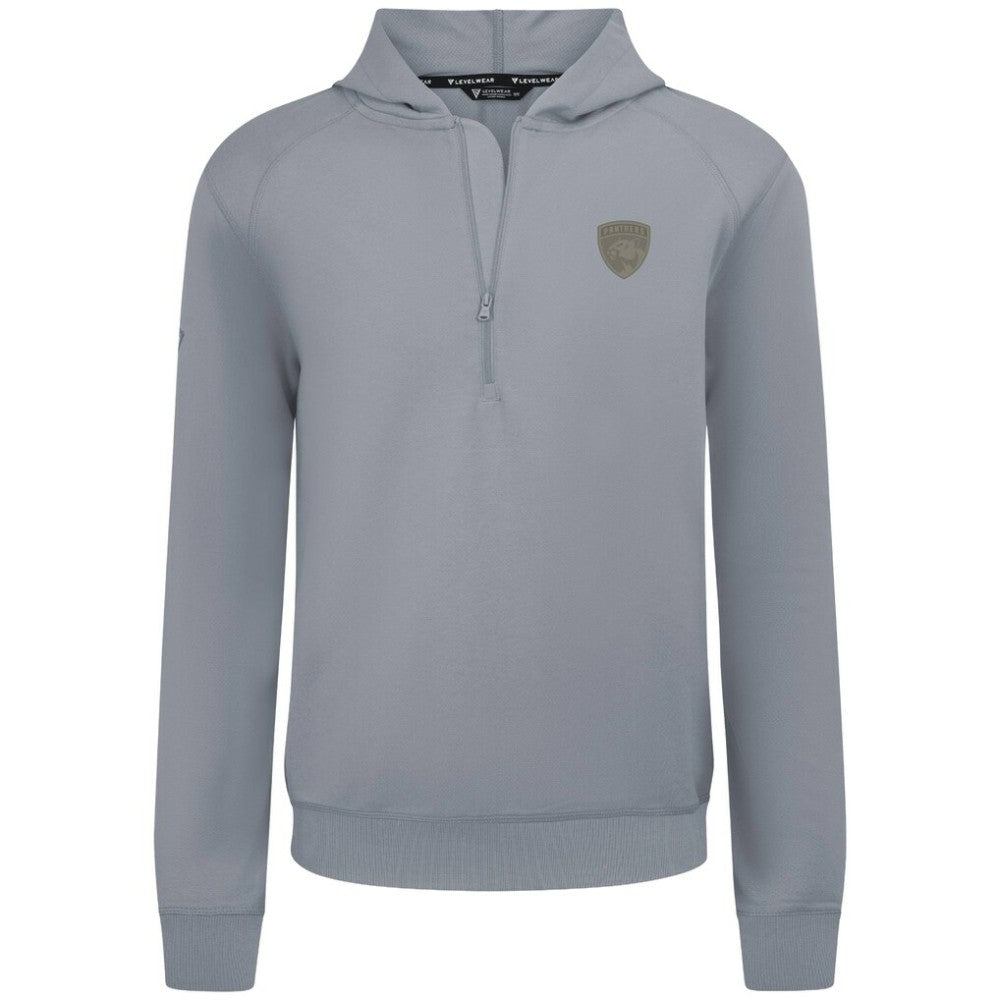 Florida Panthers Levelwear Technic Quarter-Zip Pullover Hoodie - Gray - NHL