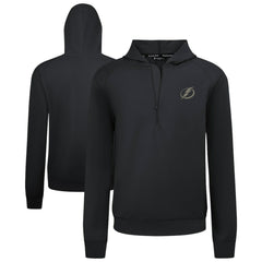 Tampa Bay Lightning Levelwear Technic Quarter-Zip Pullover Hoodie - Black - NHL