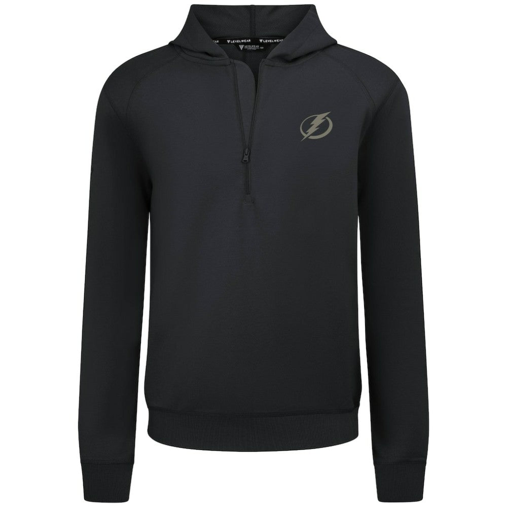Tampa Bay Lightning Levelwear Technic Quarter-Zip Pullover Hoodie - Black - NHL