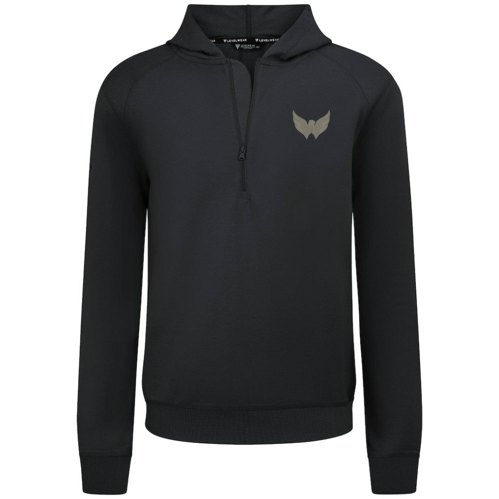Washington Capitals Levelwear Technic Quarter-Zip Pullover Hoodie - Black - NHL