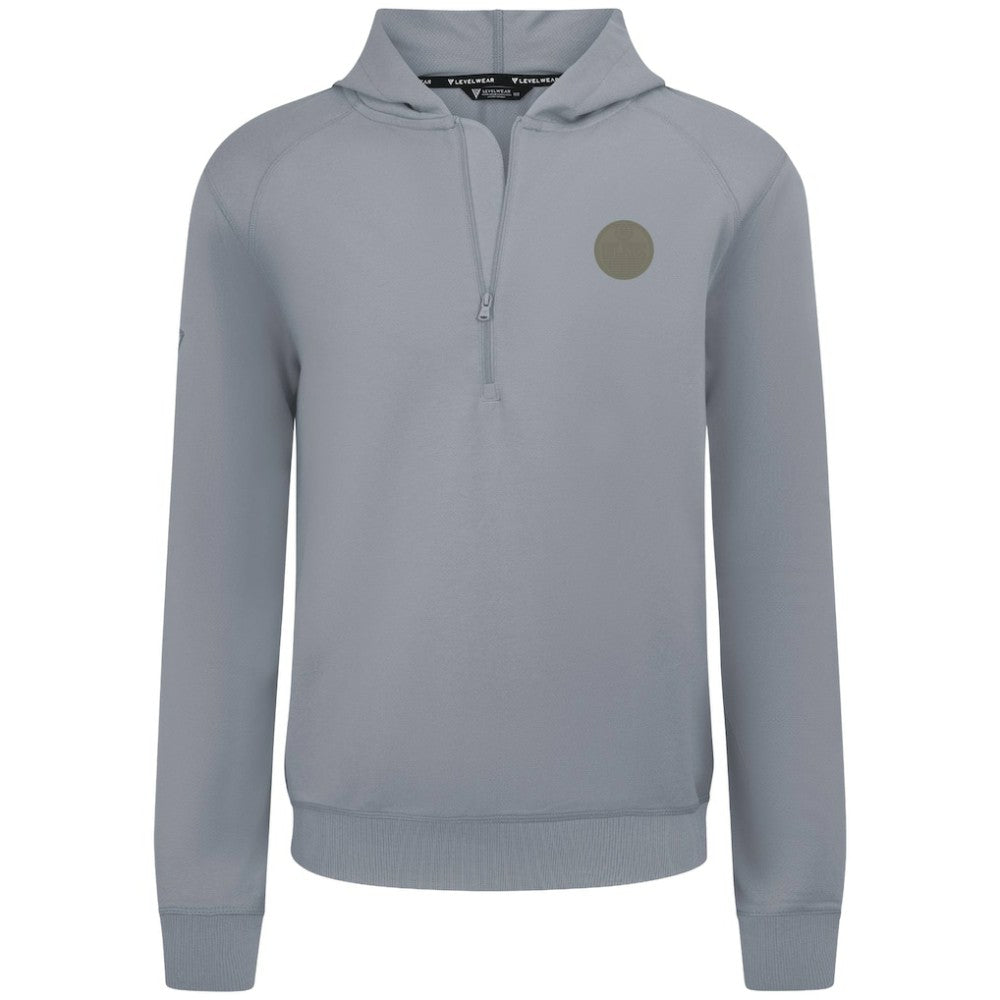 Edmonton Oilers Levelwear Technic Quarter-Zip Pullover Hoodie - Gray - NHL