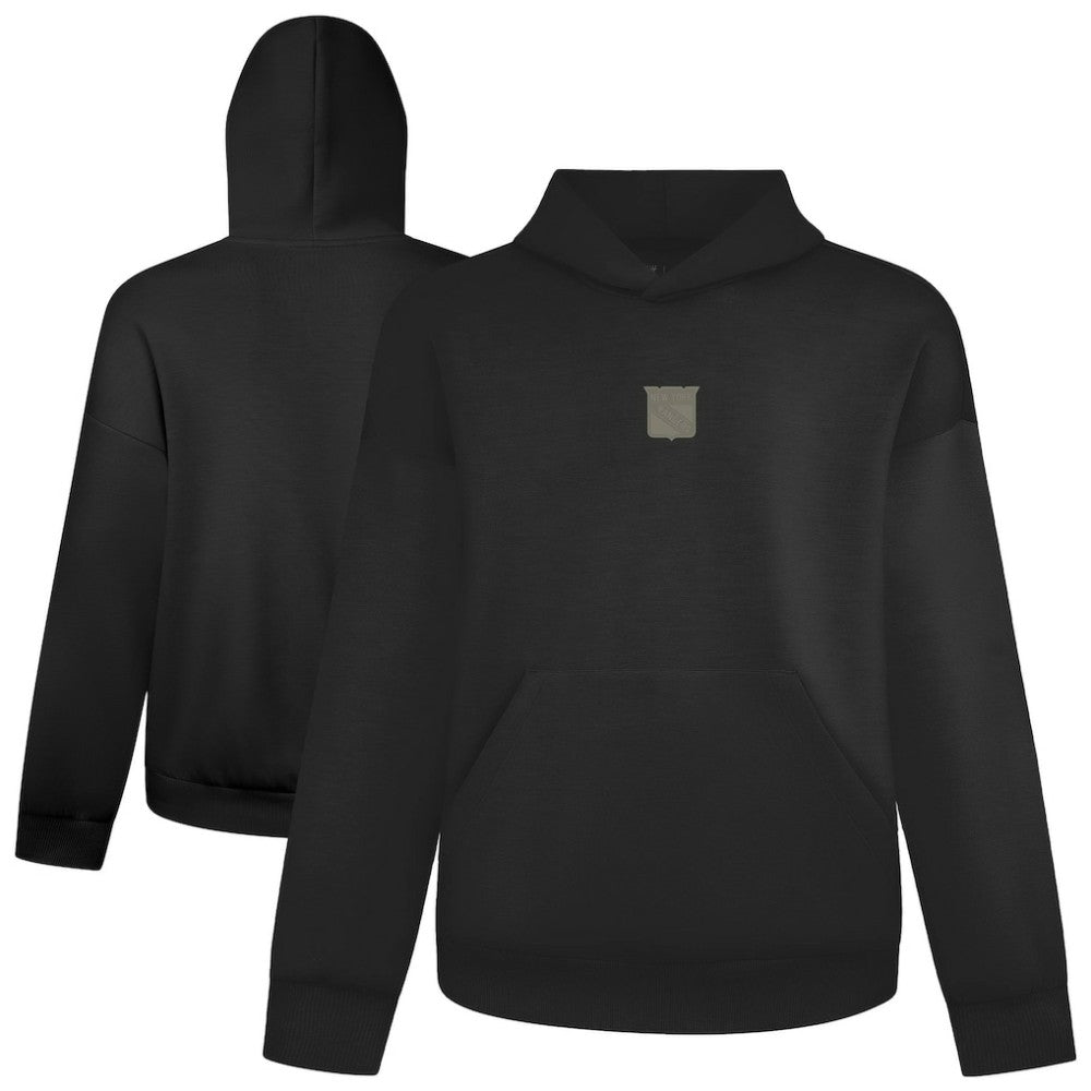 New York Rangers Levelwear Luxe Signature Copper Hoodie - Black - NHL