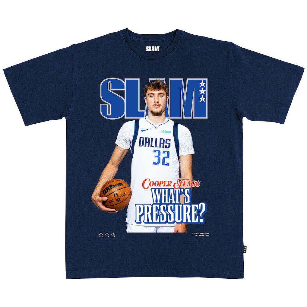 Cooper Flagg Dallas Mavericks SLAM Unisex Cover T-Shirt Navy - NBA