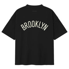 Brooklyn Nets Fear of God x NBA Classic Fit T-Shirt Black - NBA