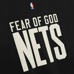 Brooklyn Nets Fear of God x NBA Classic Fit T-Shirt Black - NBA