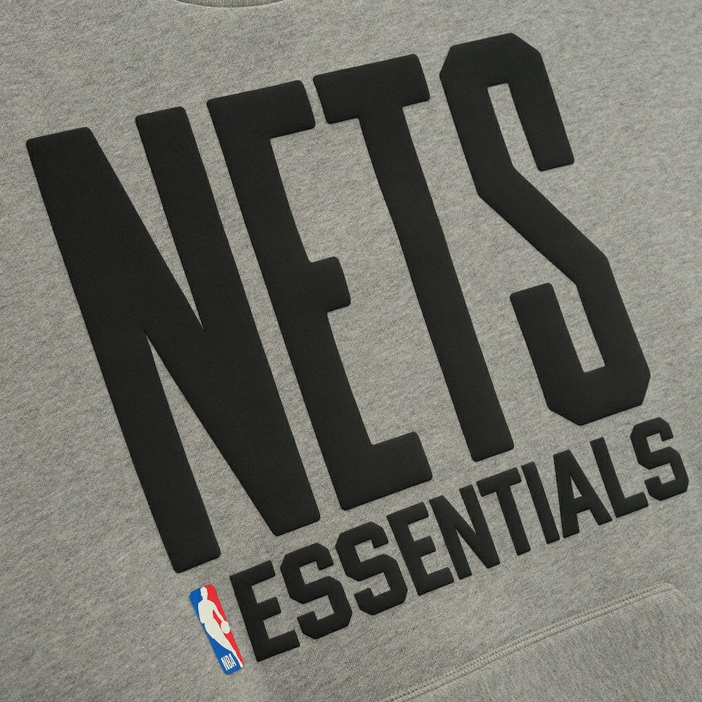 Brooklyn Nets Fear of God x NBA Sport Fit T-Shirt Heather Gray - NBA