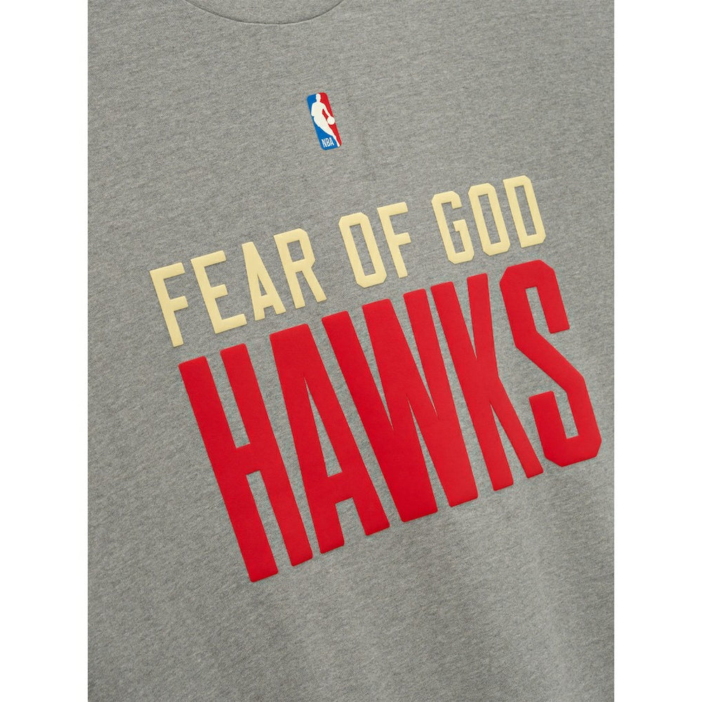 Atlanta Hawks Fear of God x NBA Unisex 90s T-Shirt Heather Gray - NBA