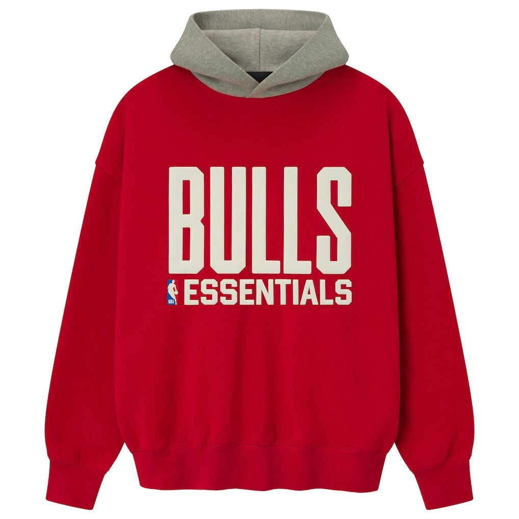 Chicago Bulls Fear of God x NBA Unisex Sport Hoodie Red/Heather Gray - NBA