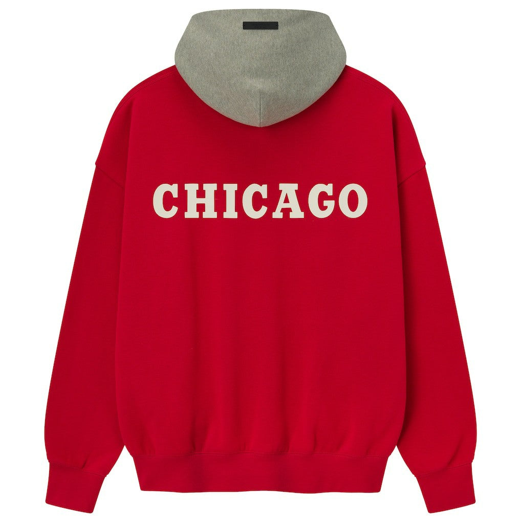 Chicago Bulls Fear of God x NBA Unisex Sport Hoodie Red/Heather Gray - NBA
