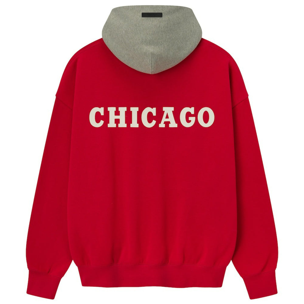 Chicago Bulls Fear of God x NBA Unisex Sport Hoodie Red/Heather Gray - NBA