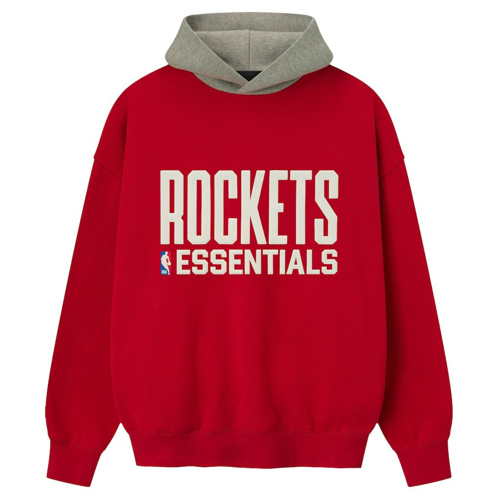 Houston Rockets Fear of God x NBA Unisex Sport Hoodie Red/Heather Gray - NBA