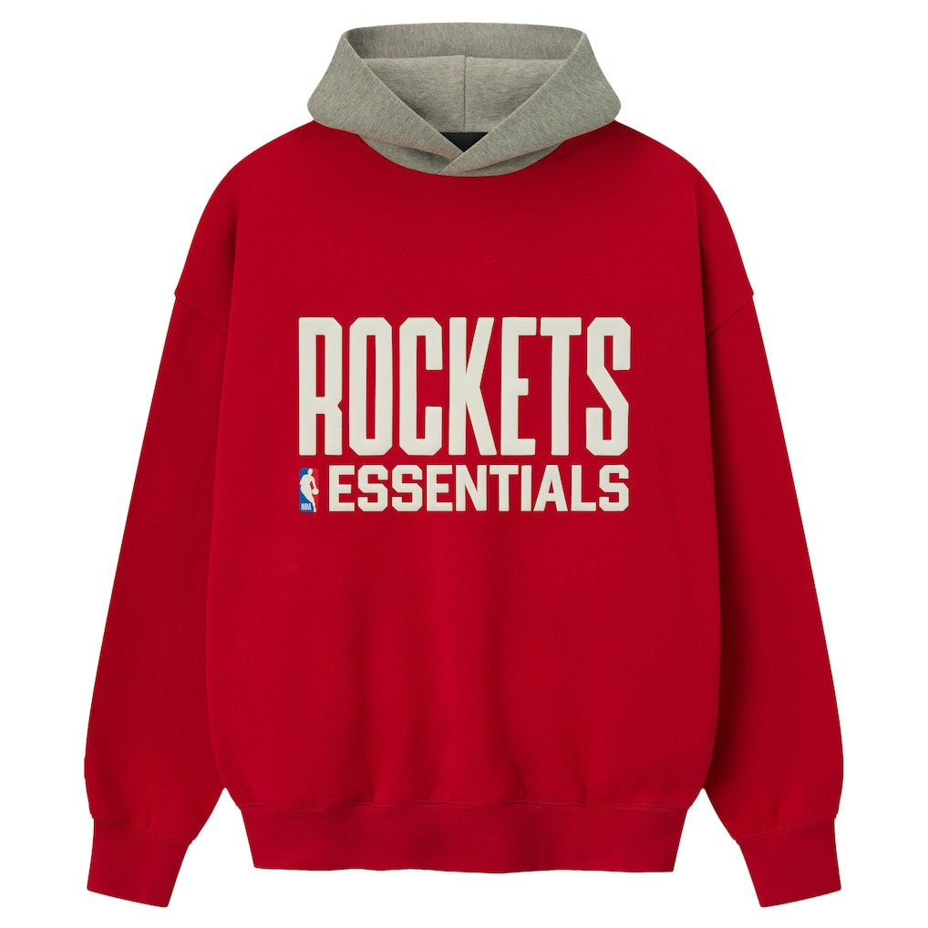 Houston Rockets Fear of God x NBA Unisex Sport Hoodie Red/Heather Gray - NBA