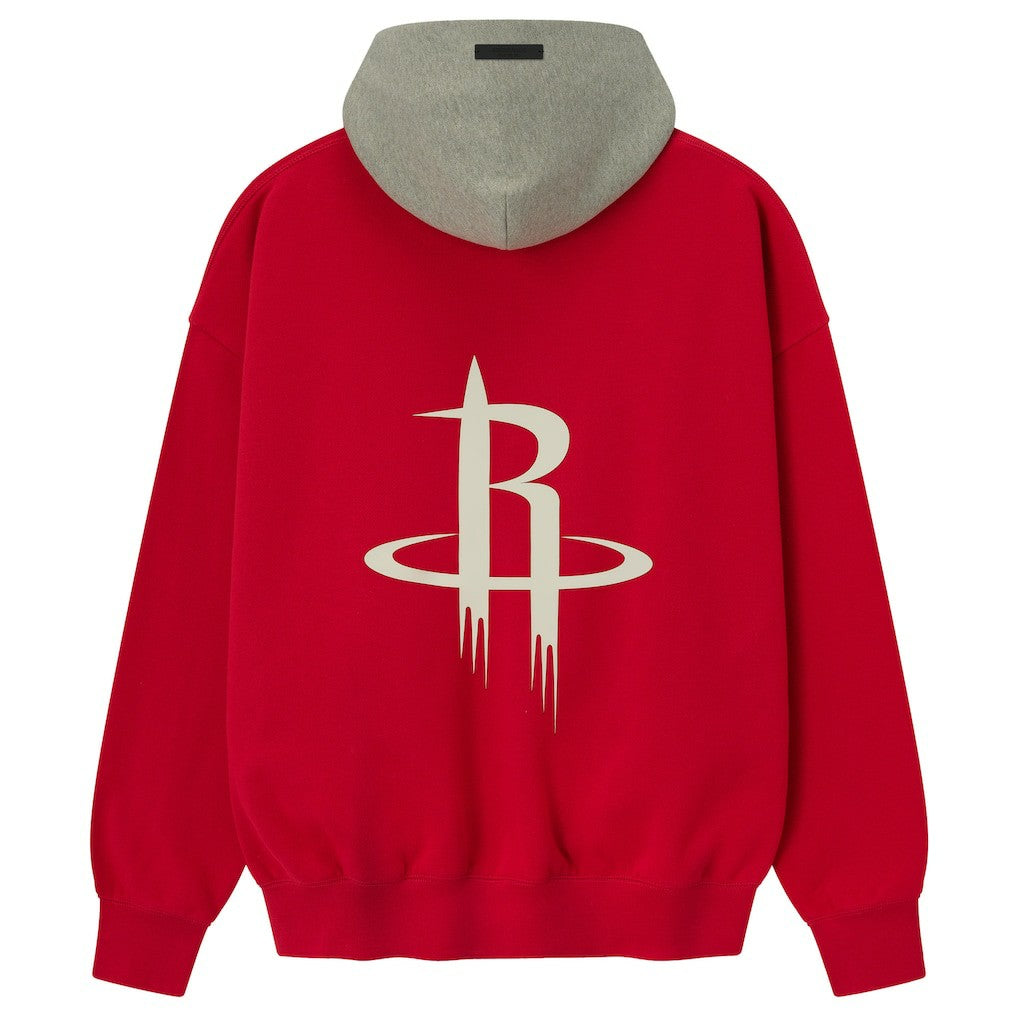 Houston Rockets Fear of God x NBA Unisex Sport Hoodie Red/Heather Gray - NBA