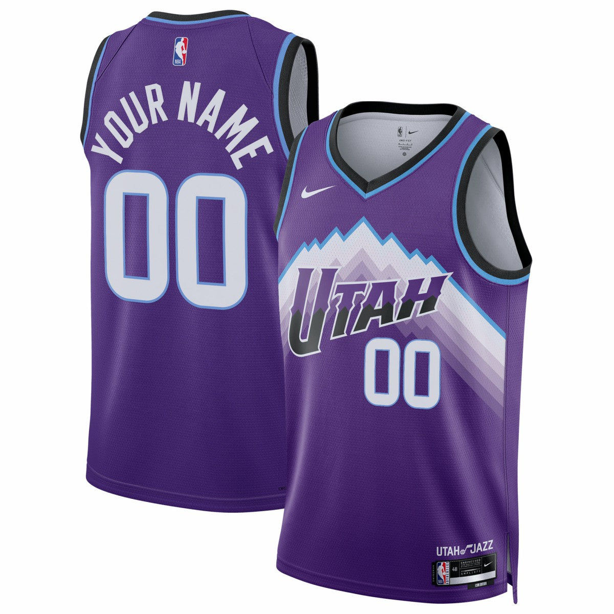 Utah Jazz Unisex Swingman Custom Jersey Icon Edition Purple - NBA