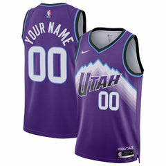 Utah Jazz Unisex Swingman Custom Jersey Icon Edition Purple - NBA