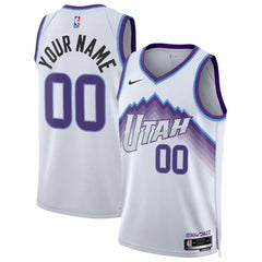 Utah Jazz Unisex Swingman Custom Jersey Association Edition White - NBA