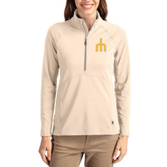 Seattle Mariners Cutter & Buck Women's Cooperstown Collection Adapt Eco Knit Stretch Half-Zip Pullover - MLB