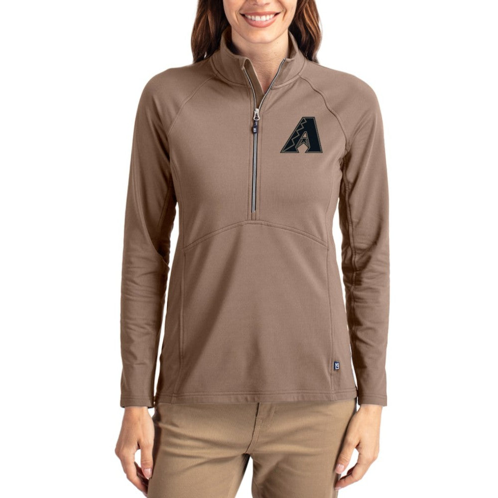 Arizona Diamondbacks Cutter & Buck Women's Adapt Eco Knit Stretch Half-Zip Pullover - MLB